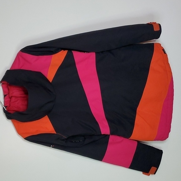 ROXY XS thinsulate long slim fit black and pink jacket - Picture 4 of 8